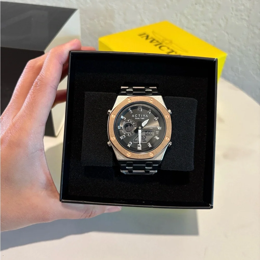 Activa X Invicta Digital Unisex Watch - 45.5mm, Silver